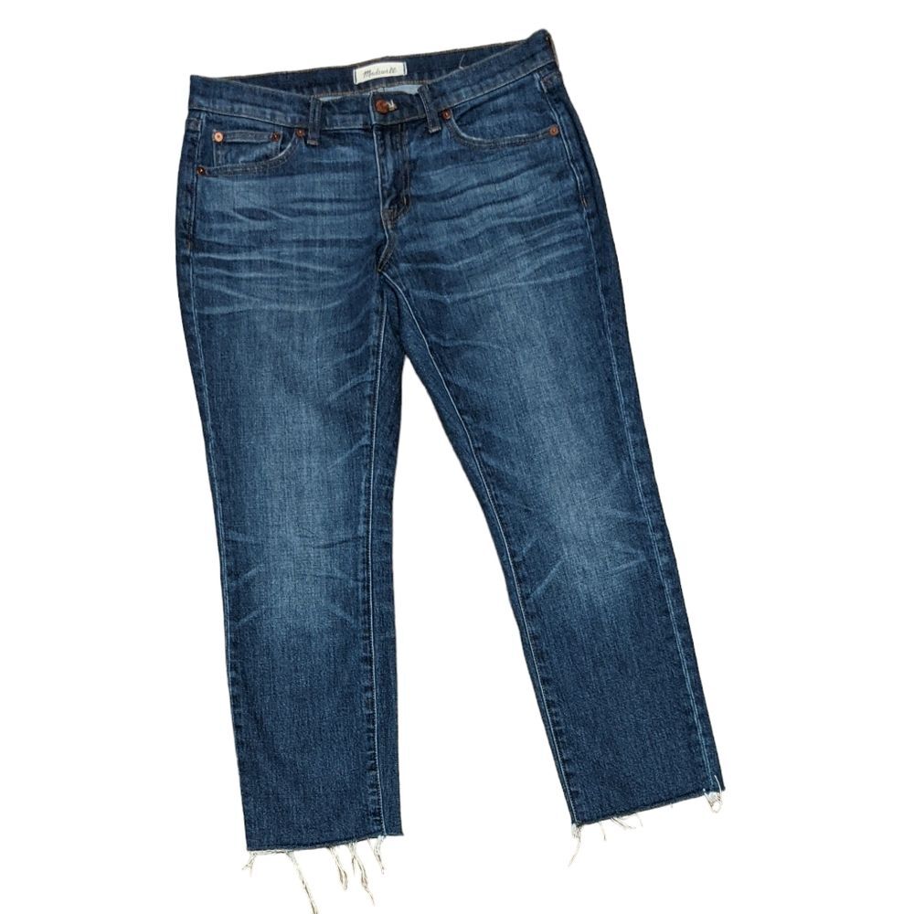 The Slim Boyjean: Raw-Hem Style G7200 medium wash jean size 26